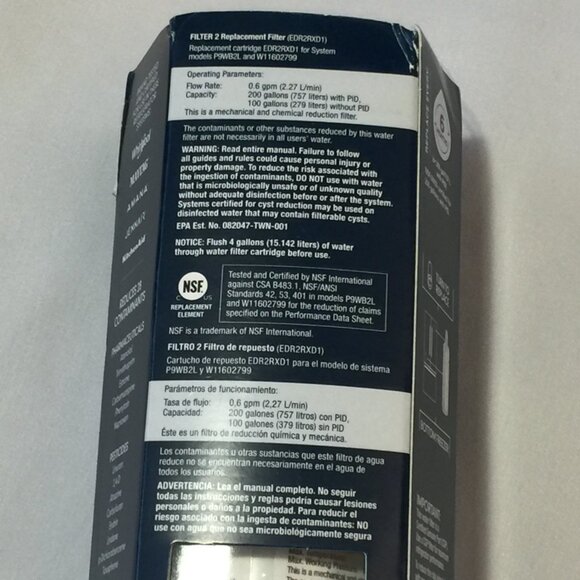 EVERYDROP 2 ICE WATER REFRIGERATOR FILTER EDR2RXD1 ONE PACK - Picture 9 of 16